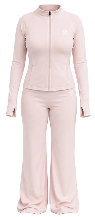Render de Musa Rosa con chaqueta cerrada y pantalón